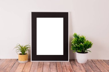 Süslemeli beyaz resim çerçevesi. Fotoğrafın ya da mesajın için hazırlan. Eserlerinizi yerleştirin, baskı sanatı, beyaz arka plan, pastel renk kitabı. Fotoğraf gerçekçi 3D illüstrasyon