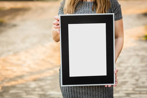 White Picture Frame Decorations Mock Your Photo Text Place Your — Φωτογραφία Αρχείου