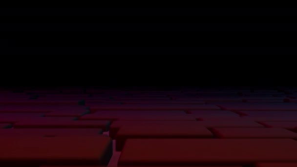Zoom Out Animation Της Τοξωτής Πόρτας Φωτισμό Νέον Και Λιθόστρωτο — Αρχείο Βίντεο