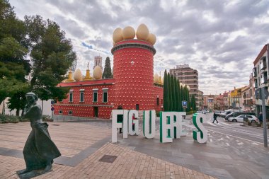 FIGUERES, SPAIN - FEBRUARY 27, 2022 DALI THEATER MUSEUM IN FIGUERES, SPAIN