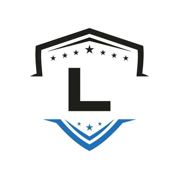 Letter Automotive Shield Logo Vector Template Transportation Logo Symbol — Vector de stock
