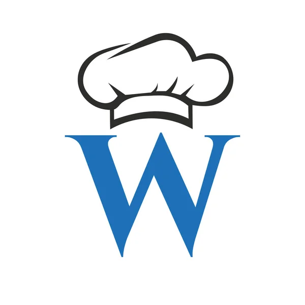 Letter Restaurant Logo Concept Chef Hat Vector Template Restaurant Chef — Wektor stockowy
