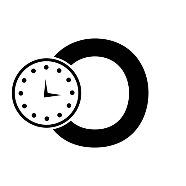 Letter Clock Logo Design Vector Template — Stockový vektor