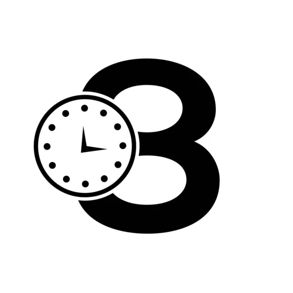 Letter Clock Logo Design Vector Template — Vetor de Stock