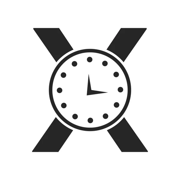 Літера Годинник Дизайн Логотипу Векторний Шаблон — стоковий вектор