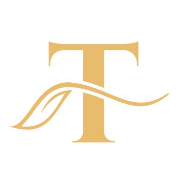 Yaratıcı Kavram Güzelliği, Güzellik Salonu, Spa, Moda ve Yoga İşaretli T Harfi.