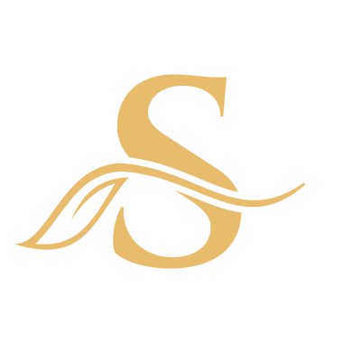 Yaratıcı Kavram Güzelliği, Güzellik Salonu, Spa, Moda ve Yoga Tabelasıyla S Harfi Güzellik Logosu
