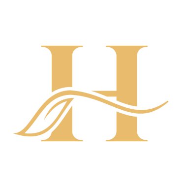 Yaratıcı Kavram Güzelliği, Güzellik Salonu, Spa, Moda ve Yoga İşaretli H Harfi.