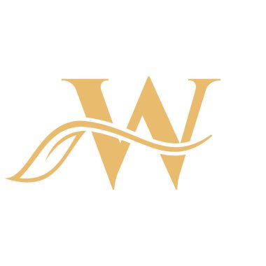 Yaratıcı Kavram Güzelliği, Güzellik Salonu, Spa, Moda ve Yoga İşaretli W Harfi.