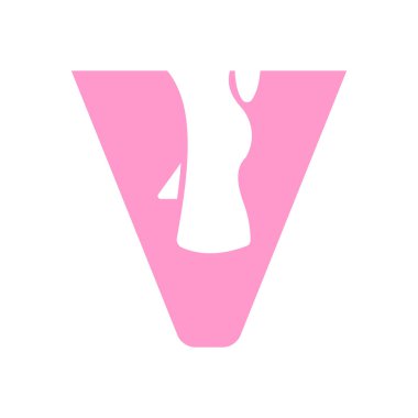 V Harfi Ayak Tedavisi Logosu ve Ayak Bakımı Şablonu Ayak Bakımı Konsepti