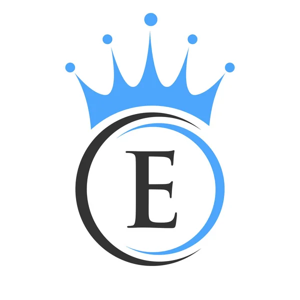 Буква Королевский Коронный Логотип Знак Красоты Моды Звезды Элегантности — стоковый вектор