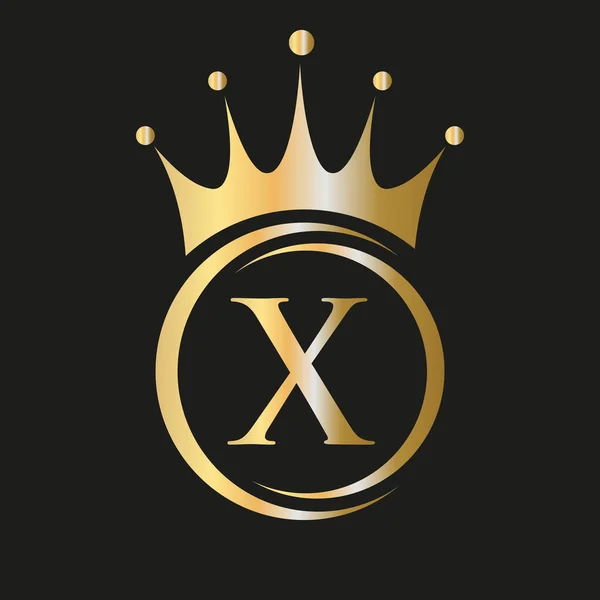 Letter Crown Logo Royal Crown Logo Spa Yoga Beauty Fashion — Vetor de Stock