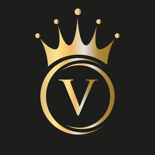 Letter Crown Logo Royal Crown Logo Spa Yoga Beauty Fashion — Wektor stockowy