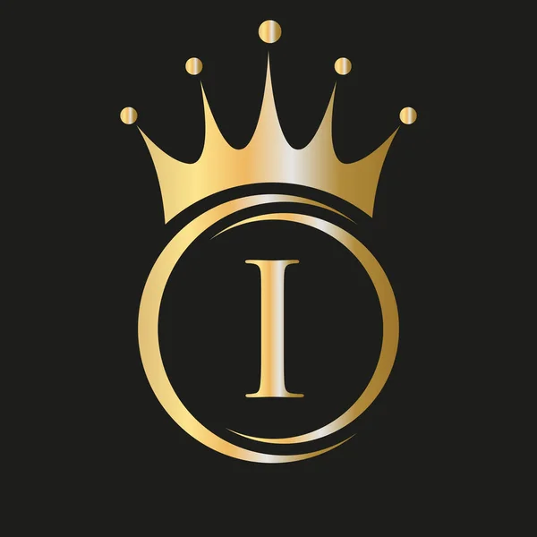 Letter Crown Logo Royal Crown Logo Spa Yoga Beauty Fashion — Stockový vektor