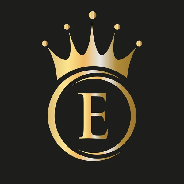 Γράμμα Crown Logo Royal Crown Logo Για Spa Yoga Beauty — Διανυσματικό Αρχείο