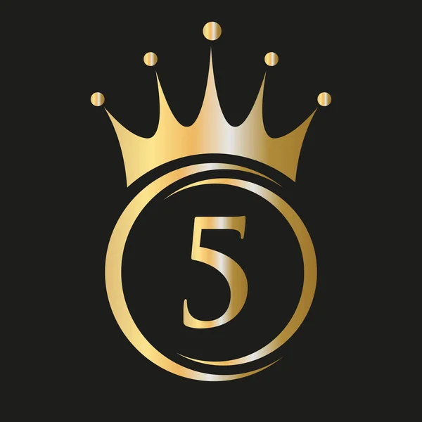 Carta Logo Crown Logotipo Coroa Real Para Spa Yoga Beleza —  Vetores de Stock