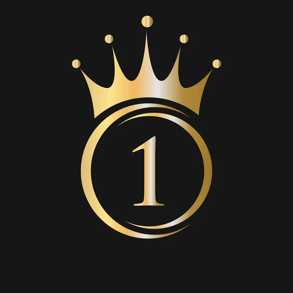 Letter Crown Logo Royal Crown Logo Spa Yoga Beauty Fashion — Stock Vector