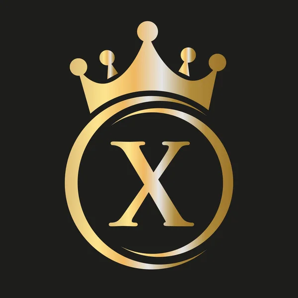 Letter Crown Logo Royal Crown Logo Spa Yoga Beauty Fashion — Vetor de Stock