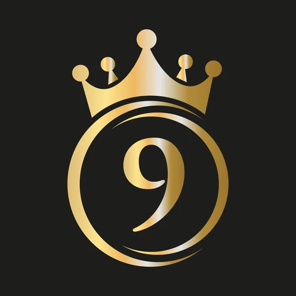 Letter Crown Logo Royal Crown Logo Spa Yoga Beauty Fashion — Wektor stockowy