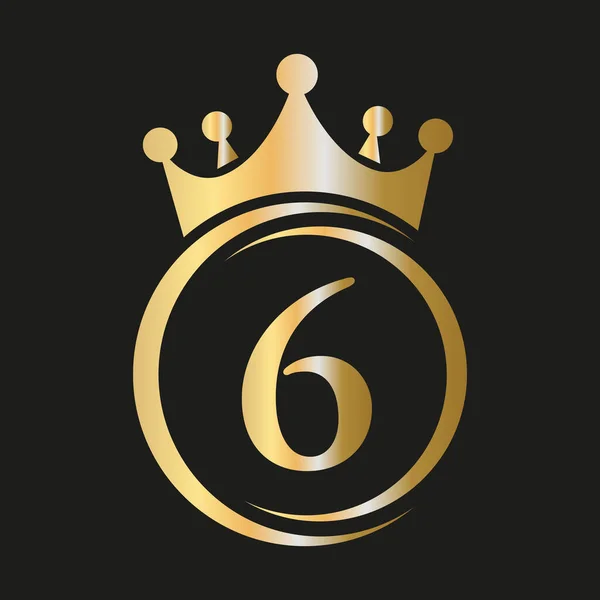 Letter Crown Logo Royal Crown Logo Spa Yoga Beauty Fashion — Stockvector