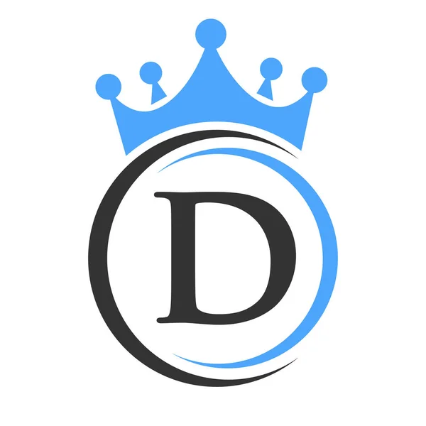 Letter Elegant Crown Logo Template Royal Crown Logotype Luxury Sign — Stock Vector