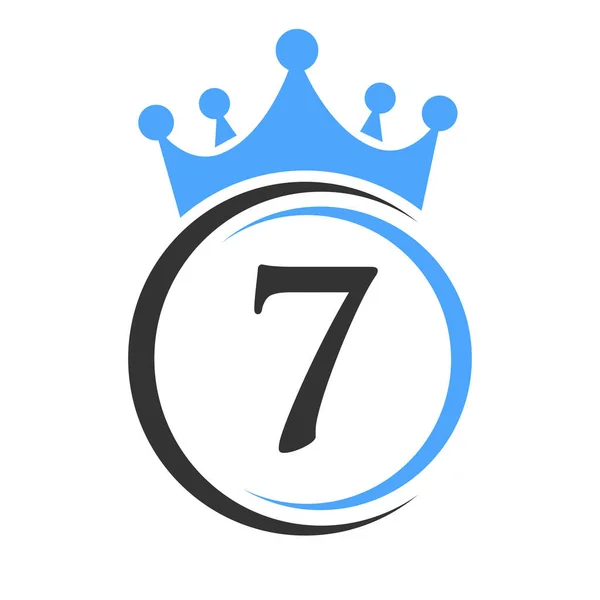 Letter Elegant Crown Logo Template Royal Crown Logotype Luxury Sign — 스톡 벡터
