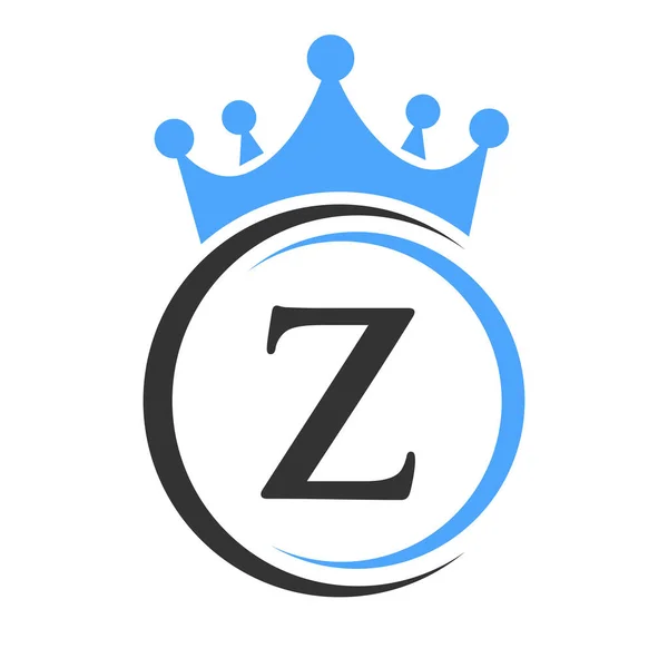 Letter Elegant Crown Logo Template Royal Crown Logotype Luxury Sign — ストックベクタ