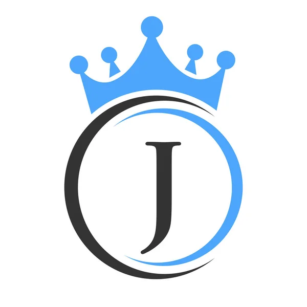 Letter Elegant Crown Logo Template Royal Crown Logotype Luxury Sign — Archivo Imágenes Vectoriales