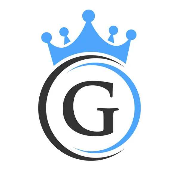 Letter Elegant Crown Logo Template Royal Crown Logotype Luxury Sign — Stockový vektor