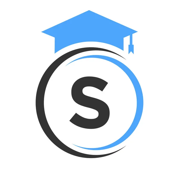 Lettera Education Logo Template Concetto Logotipo Educativo Con Alfabeto Elemento — Vettoriale Stock