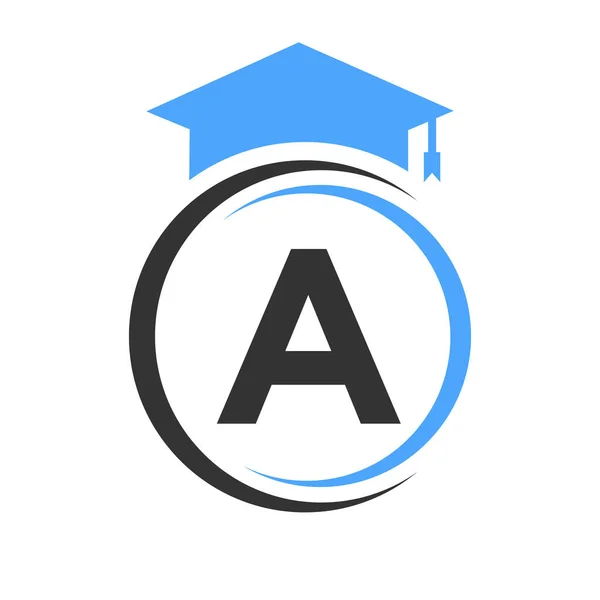 Lettera Education Logo Template Concetto Logotipo Educativo Con Alfabeto Elemento — Vettoriale Stock