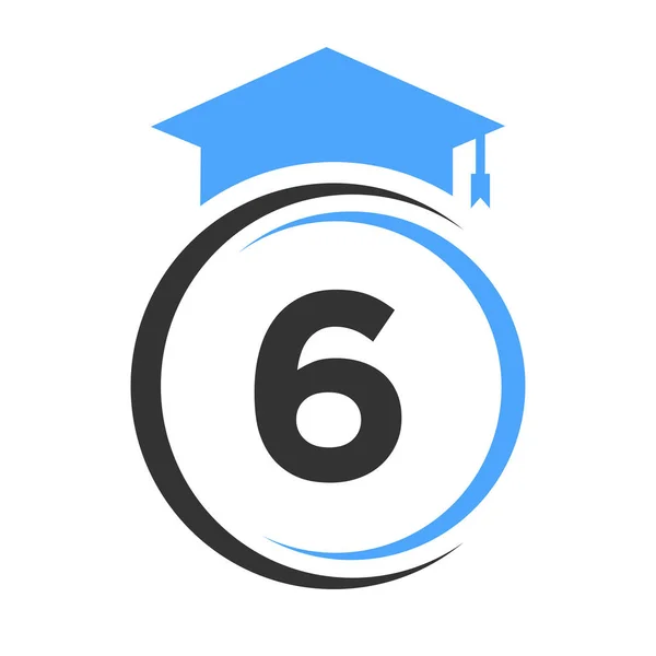 Carta Modelo Logo Educação Conceito Logotipo Educação Com Alfabeto Elemento —  Vetores de Stock