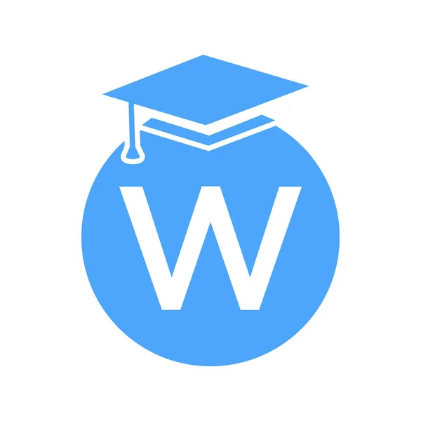 Brief Onderwijs Logo Template Onderwijs Logotype Concept Met Educatieve Graduation — Stockvector