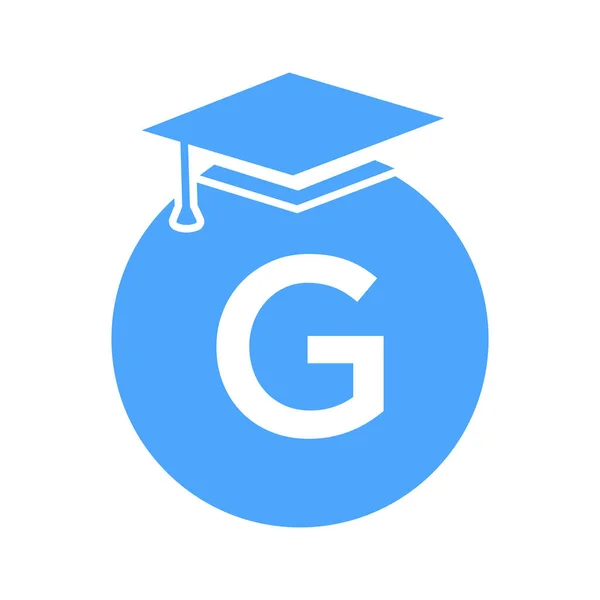Letter Education Logo Template Education Logotype Concept Educational Graduation Hat — Stockový vektor