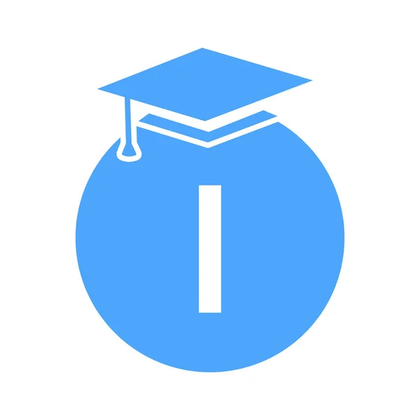 Lettre Modèle Logo Éducation Concept Logotype Éducation Avec Chapeau Obtention — Image vectorielle