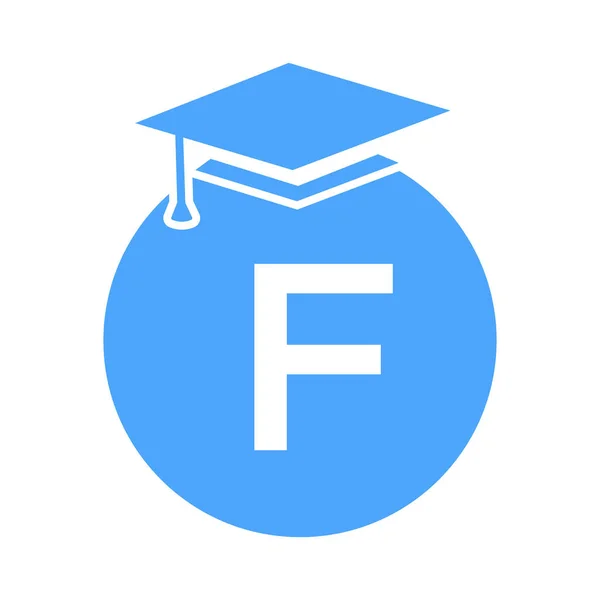 Letter Education Logo Template Education Logotype Concept Educational Graduation Hat — 图库矢量图片