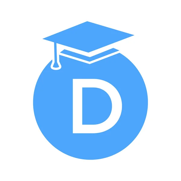 Letter Education Logo Template Education Logotype Concept Educational Graduation Hat — Stock vektor