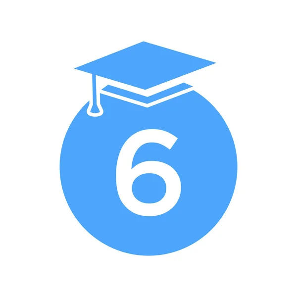 Carta Modelo Logo Educação Conceito Logotipo Educação Com Chapéu Graduação —  Vetores de Stock