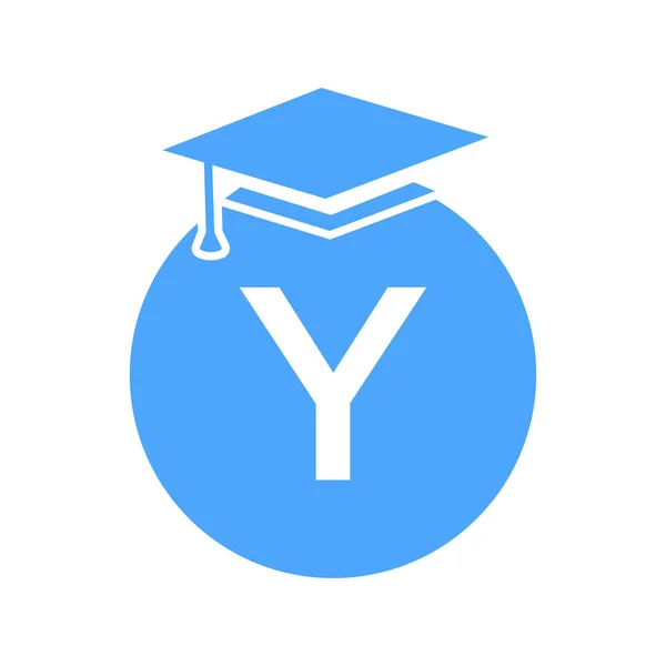 Γράμμα Πρότυπο Λογότυπου Εκπαίδευσης Εκπαίδευση Logotype Concept Εκπαιδευτικό Καπέλο Αποφοίτησης — Διανυσματικό Αρχείο