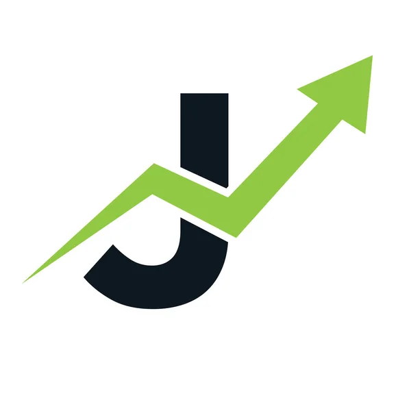 Harfi Finans Logosu Finans Mali Yatırım Geliştirme Logo Şablonu Büyüme — Stok Vektör