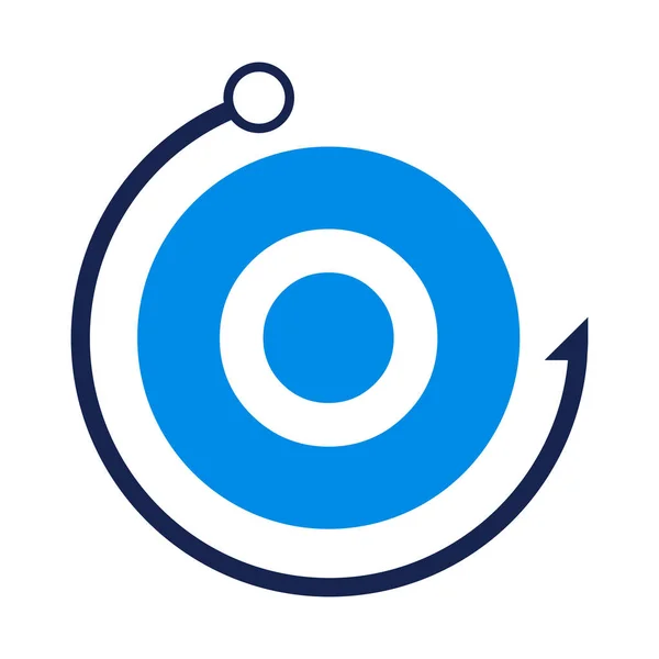 Letter Fishing Logo Design Template Fishing Club Logo Letter Concept — Stock Vector