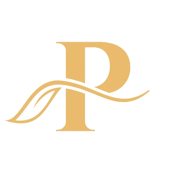 Yaratıcı Kavram Güzelliği, Güzellik Salonu, Spa, Moda ve Yoga İşaretli P Harfi.