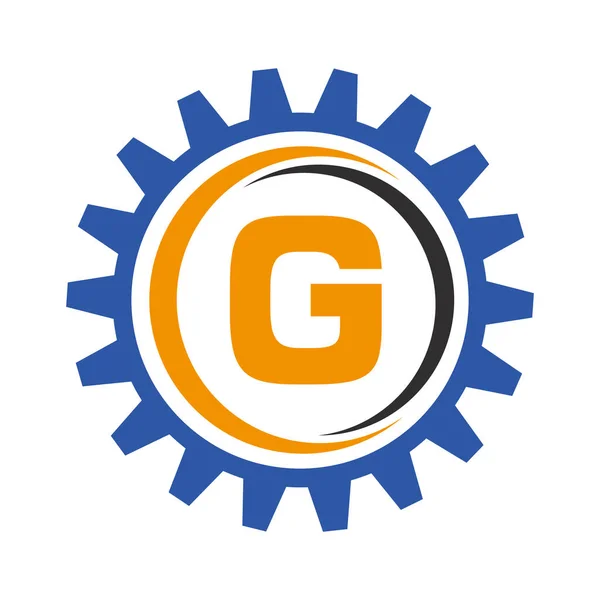 Letter Gear Logo Design Template Automotive Gear Logo Business Industrial — Stockový vektor