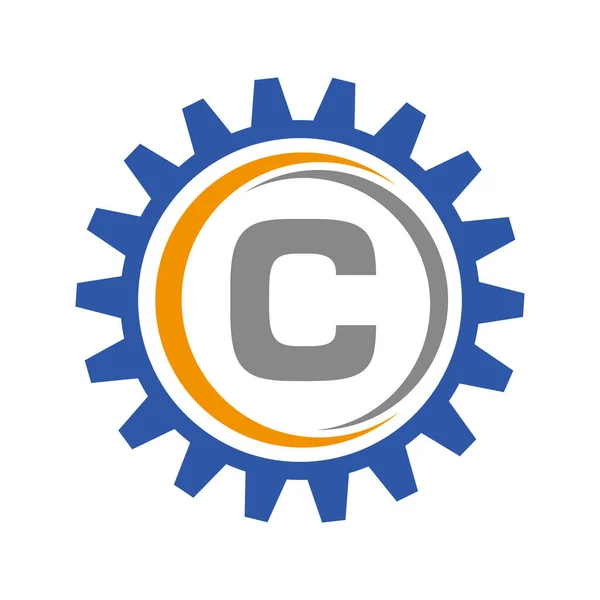 Шаблон Логотипа Gear Автопром Бизнеса Промышленности — стоковый вектор