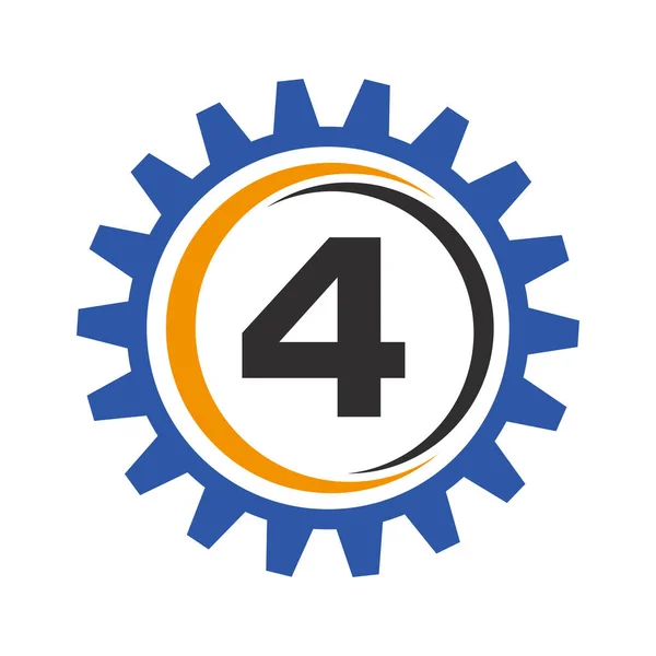 Letter Gear Logo Design Template Automotive Gear Logo Business Industrial — ストックベクタ