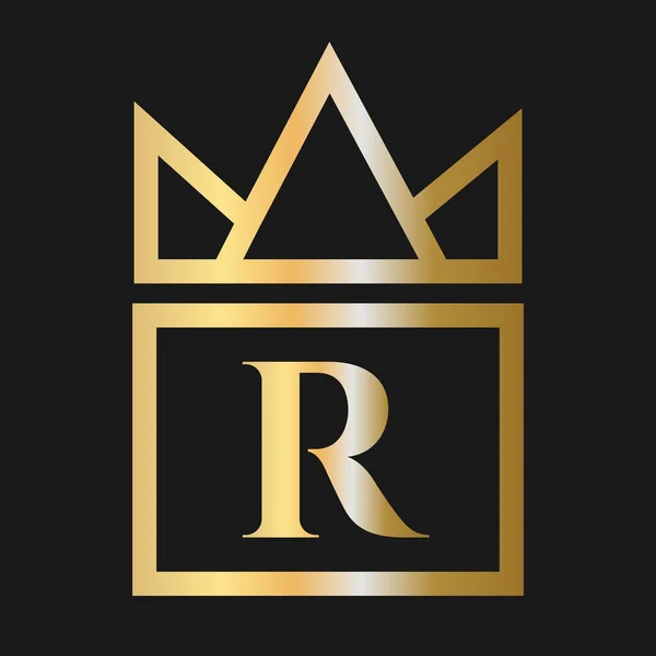 Luxury Letter Crown Logo Cosmetic Boutique Hotel Identity Concept Vector — стоковий вектор