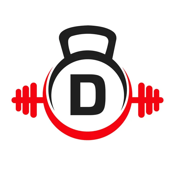 Letter Fitness Logo Design Sport Gym Logo Icon Design Vector — ストックベクタ