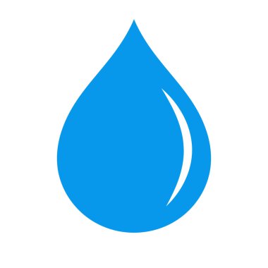 Harika su ikonu, düz stil vektör çizimi