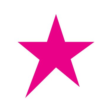 Yıldız simgesi basit bir ikon vektör çizimi. Düz dereceli yıldız sembolü