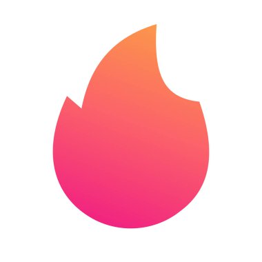 İkonu ateşle. Beyaz arkaplanda yangın işareti izole edildi